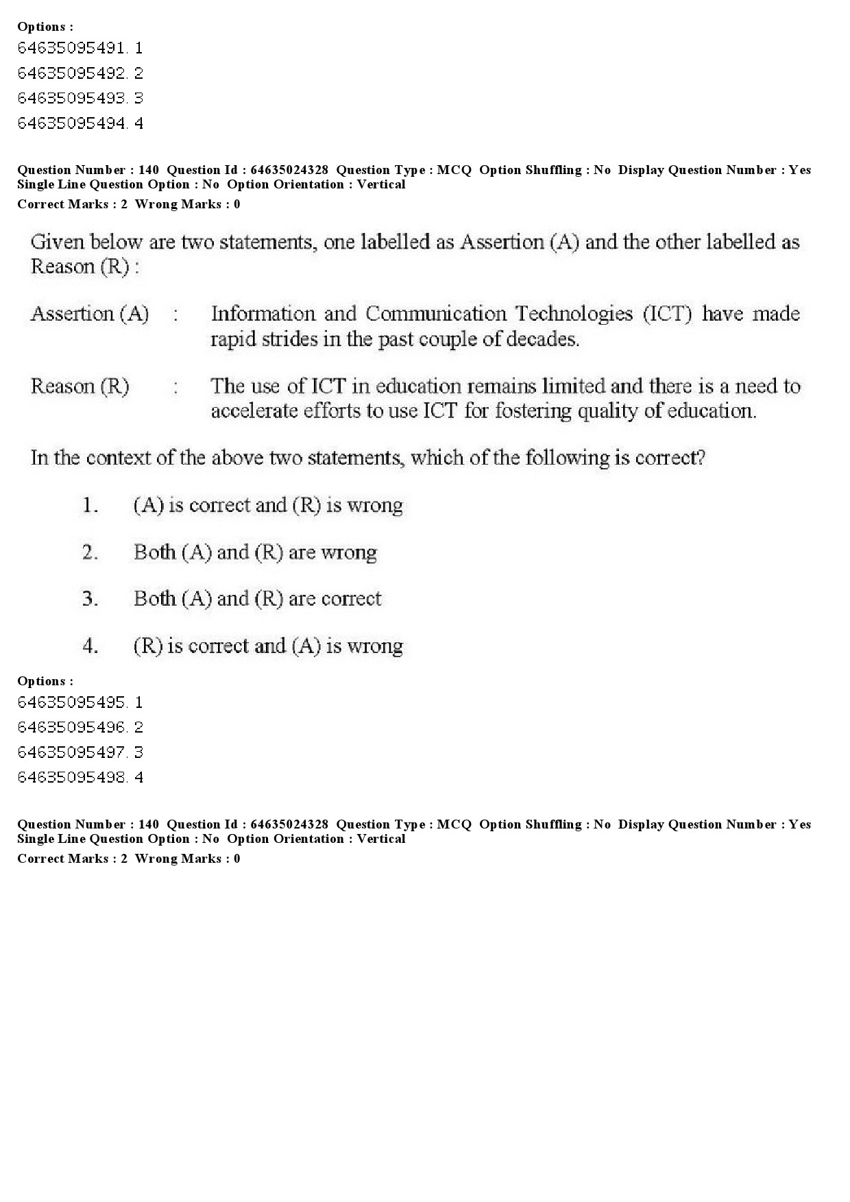 UGC NET Adult Education Question Paper June 2019 167