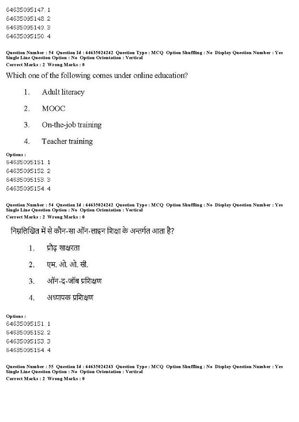 UGC NET Adult Education Question Paper June 2019 43