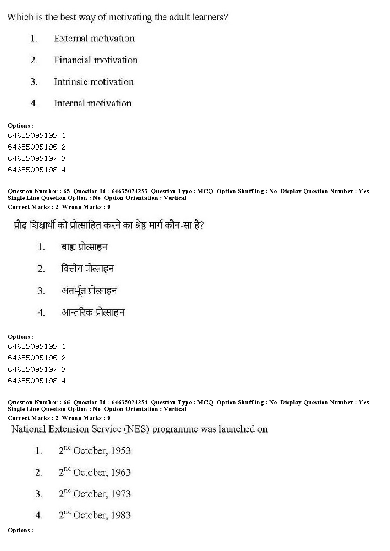 UGC NET Adult Education Question Paper June 2019 52