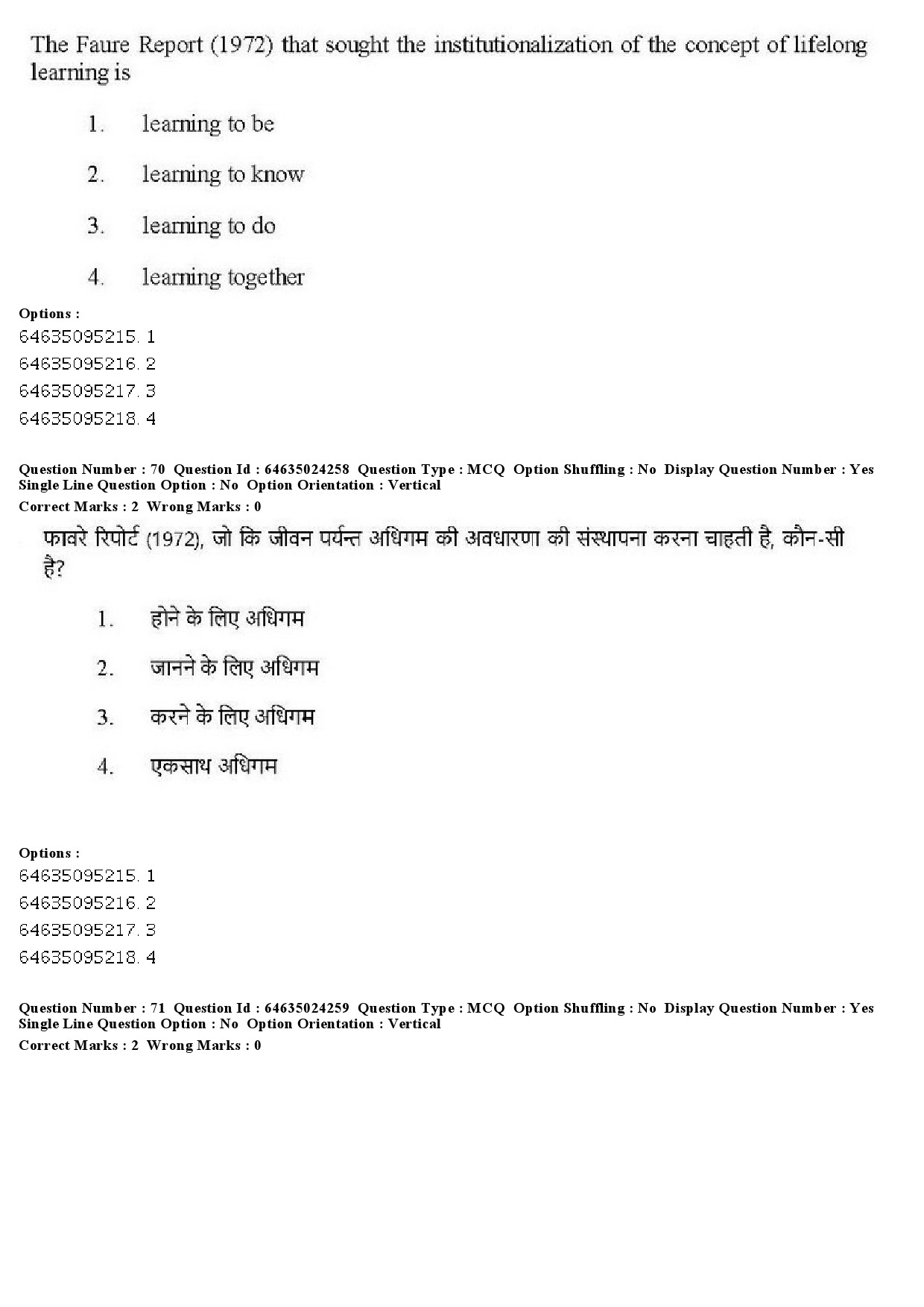 UGC NET Adult Education Question Paper June 2019 56