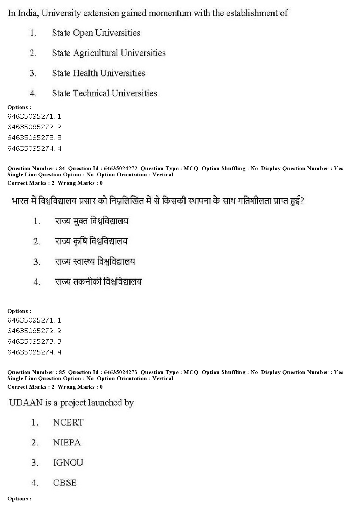 UGC NET Adult Education Question Paper June 2019 70