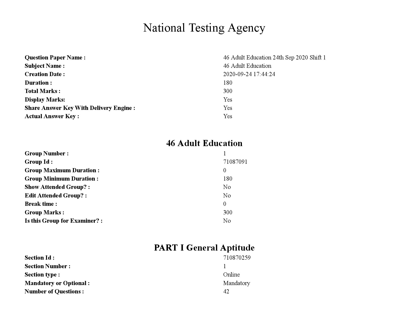 UGC NET Adult Education Question Paper September 2020 1