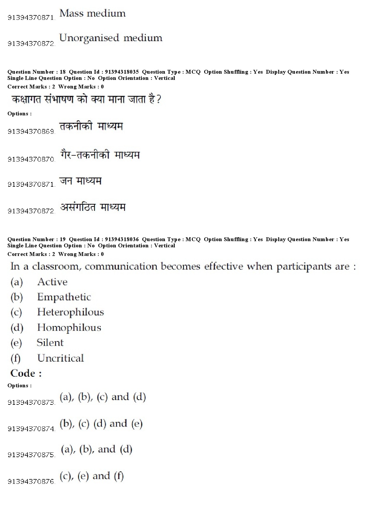 UGC NET Anthropology Question Paper December 2018 16