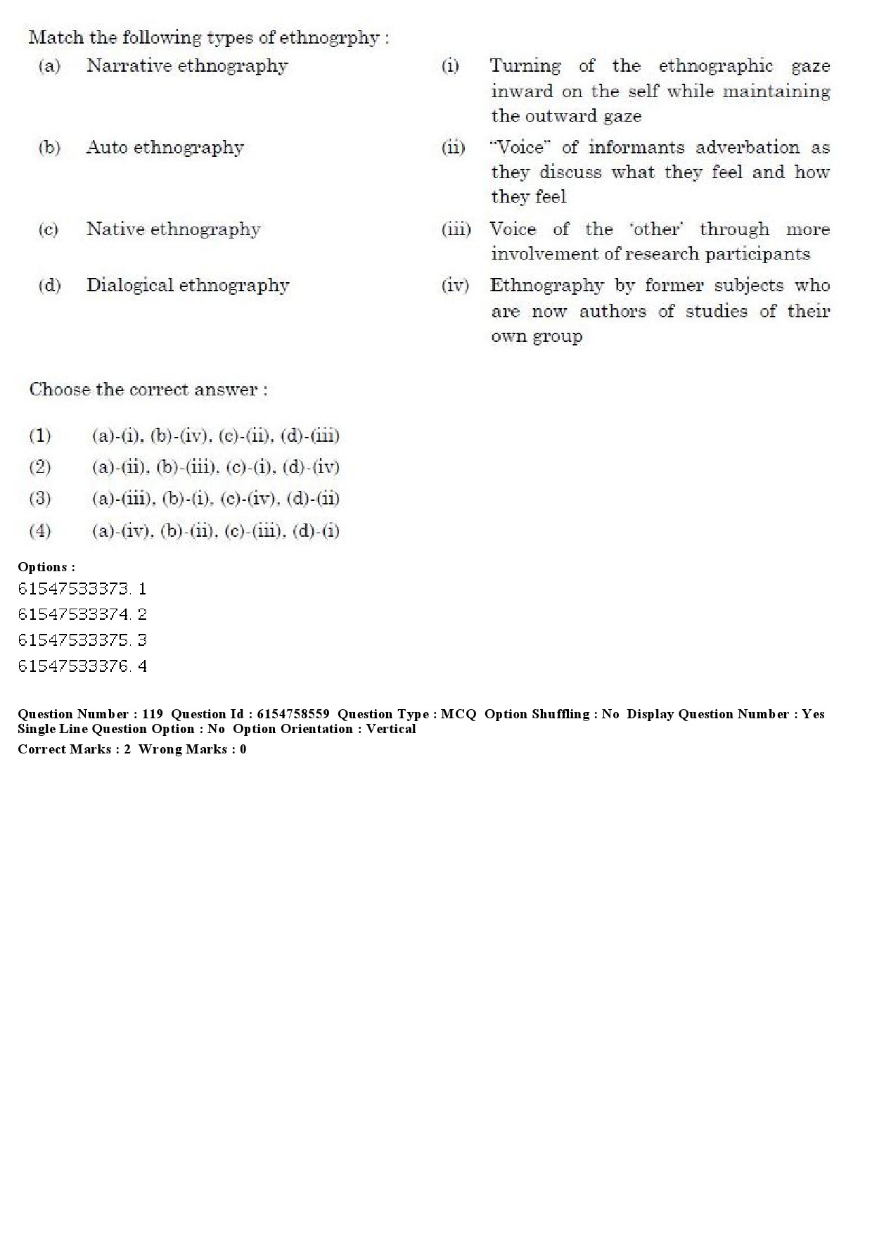 UGC NET Anthropology Question Paper December 2019 108