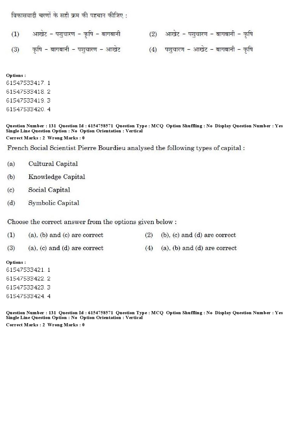 UGC NET Anthropology Question Paper December 2019 127