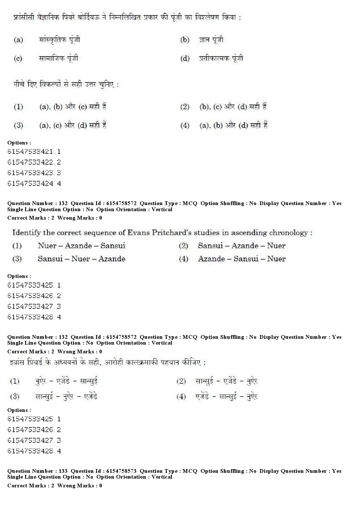 UGC NET Anthropology Question Paper December 2019 128