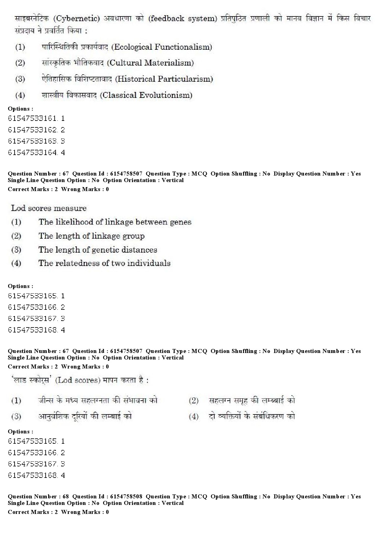 UGC NET Anthropology Question Paper December 2019 63