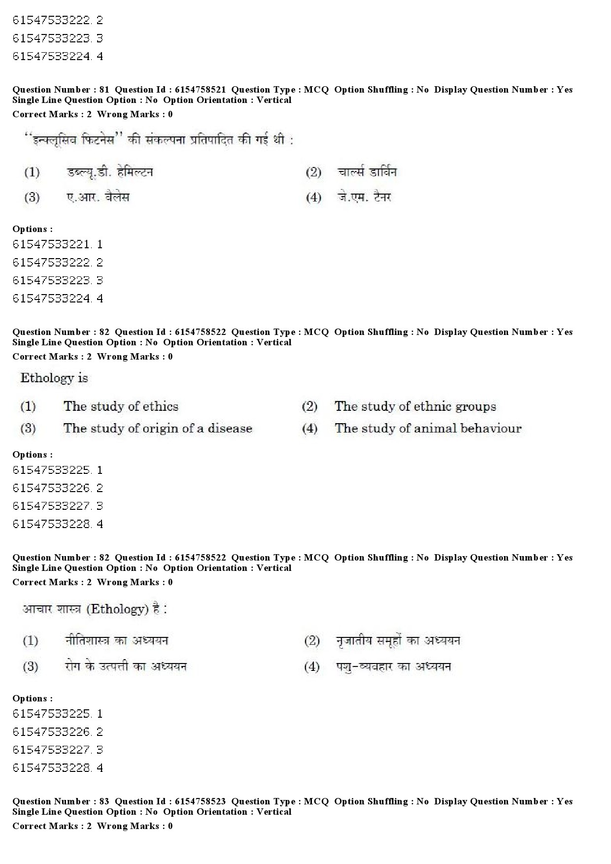 UGC NET Anthropology Question Paper December 2019 72