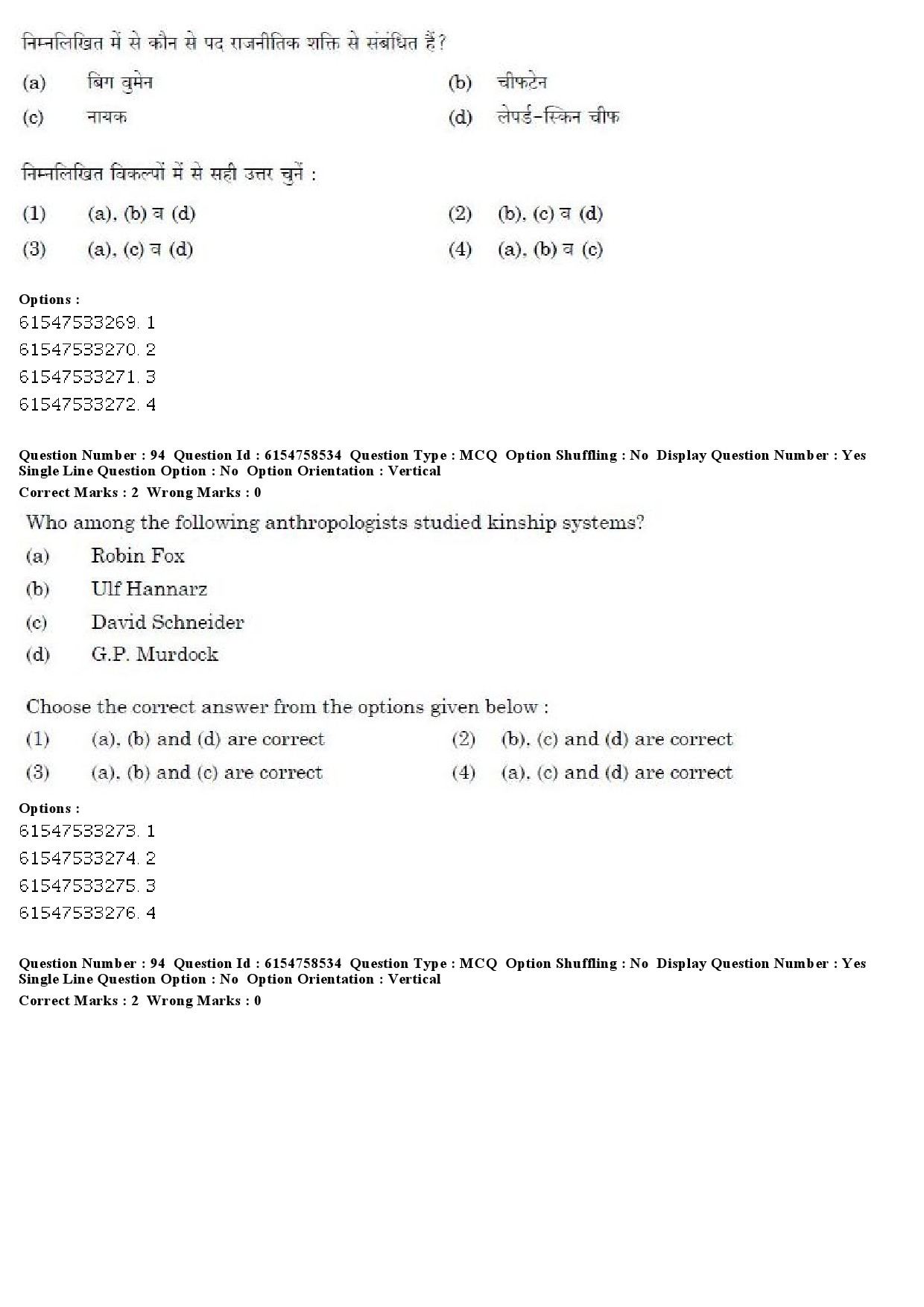 UGC NET Anthropology Question Paper December 2019 80