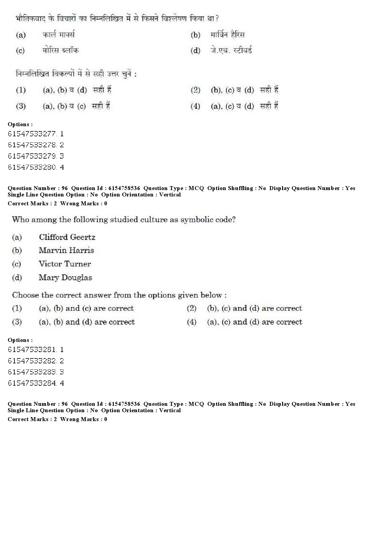 UGC NET Anthropology Question Paper December 2019 82