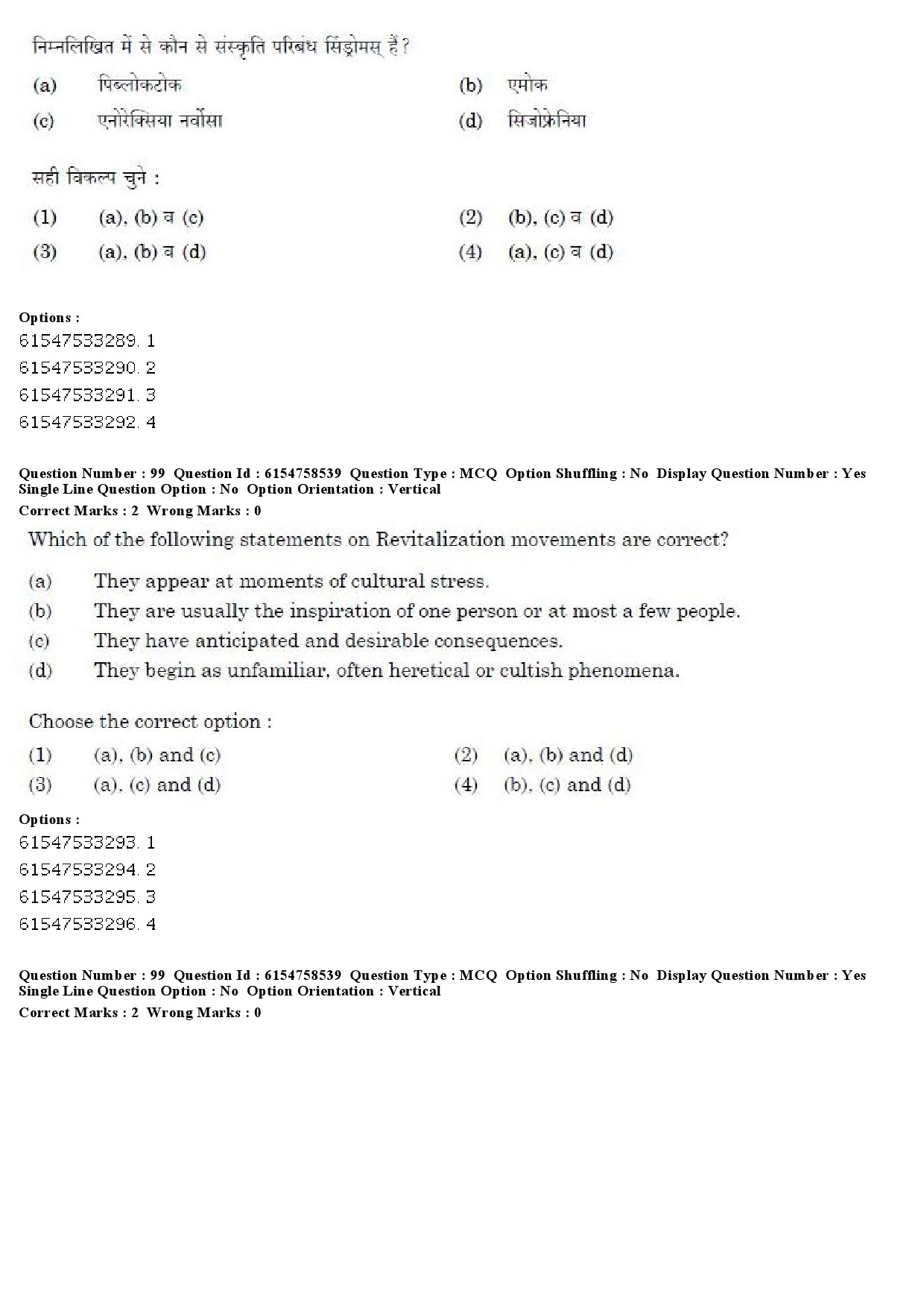 UGC NET Anthropology Question Paper December 2019 85