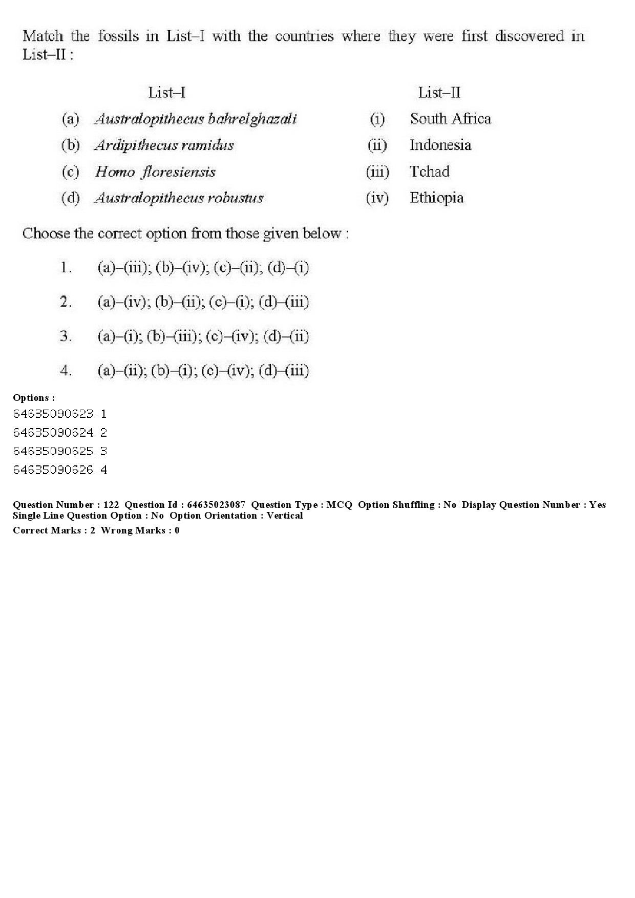 UGC NET Anthropology Question Paper June 2019 111