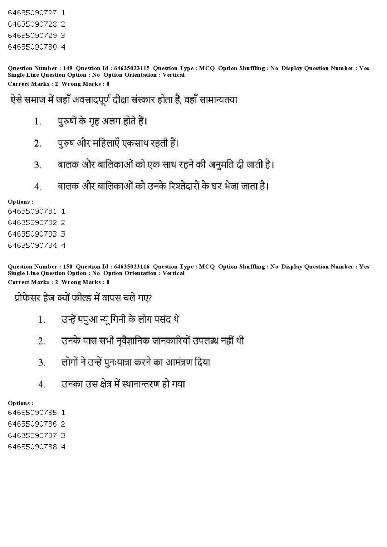 UGC NET Anthropology Question Paper June 2019 156