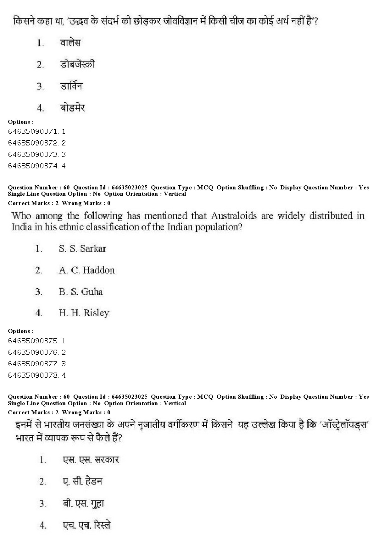 UGC NET Anthropology Question Paper June 2019 49