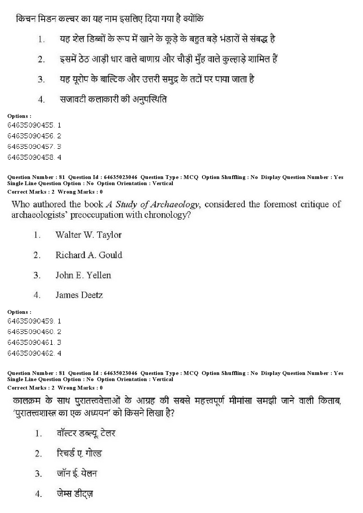 UGC NET Anthropology Question Paper June 2019 67