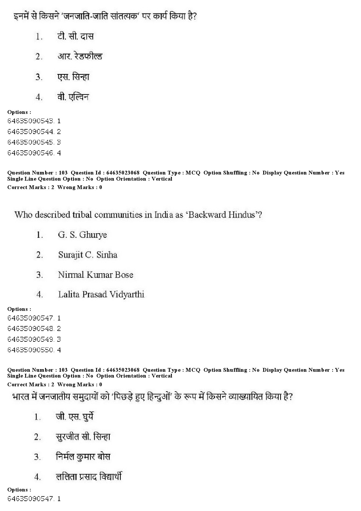 UGC NET Anthropology Question Paper June 2019 86