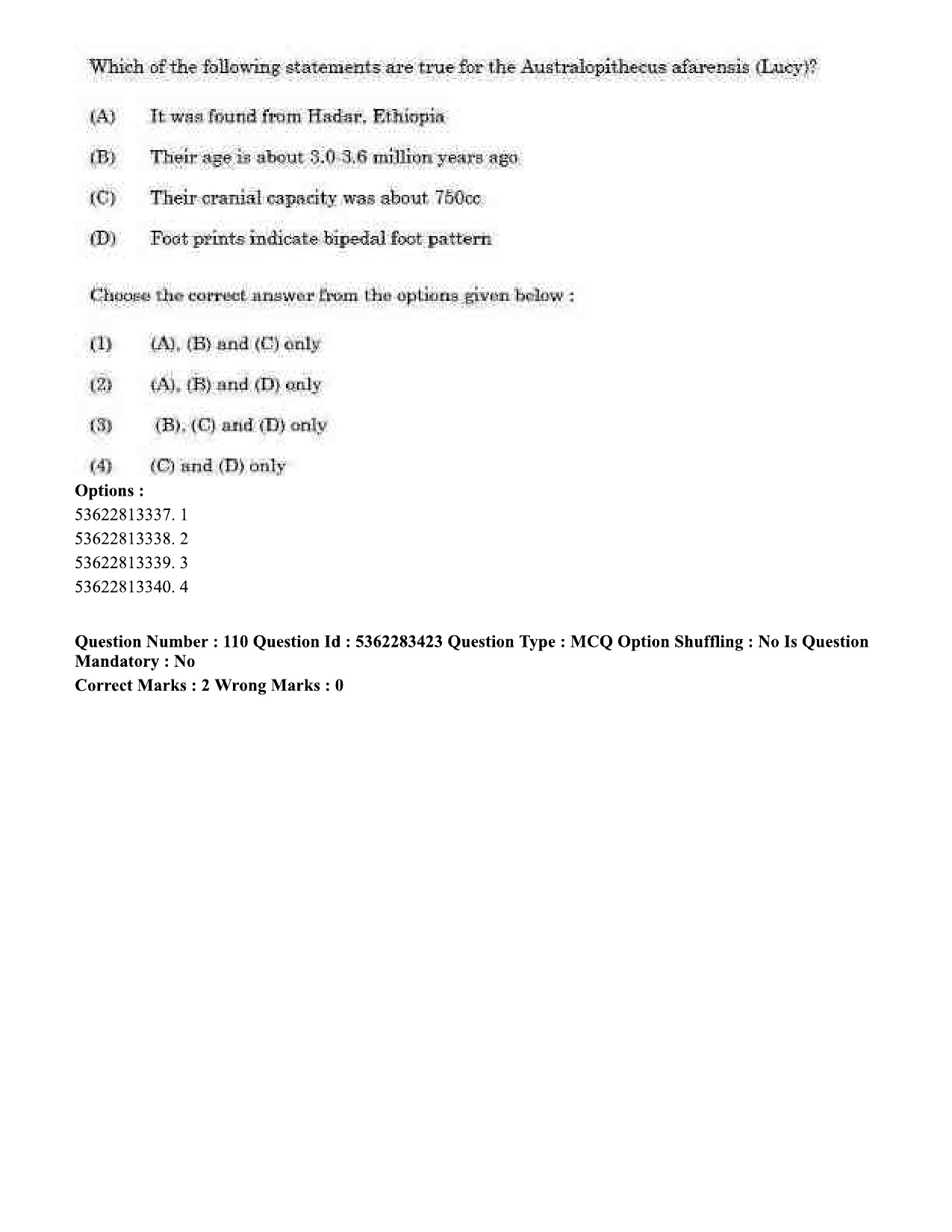 UGC NET Anthropology Question Paper September 2020 117