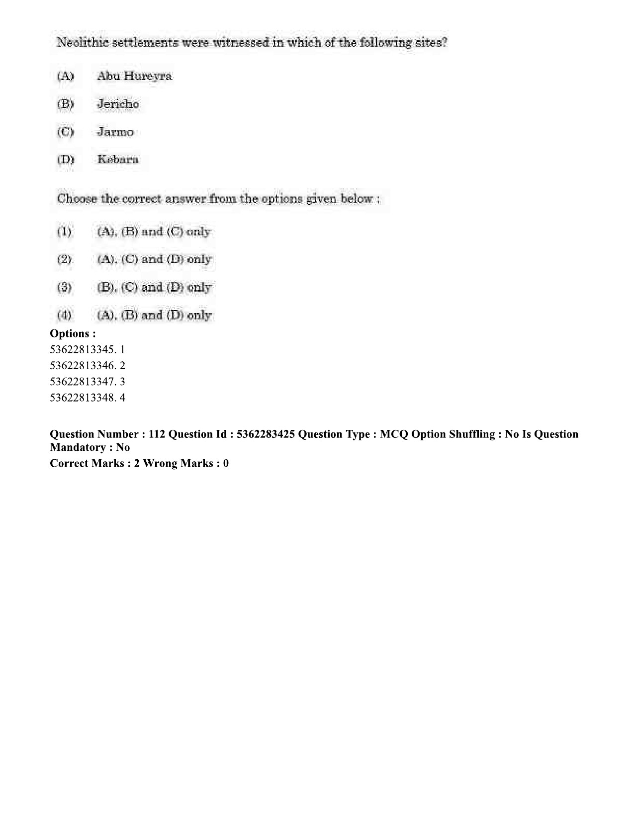 UGC NET Anthropology Question Paper September 2020 121