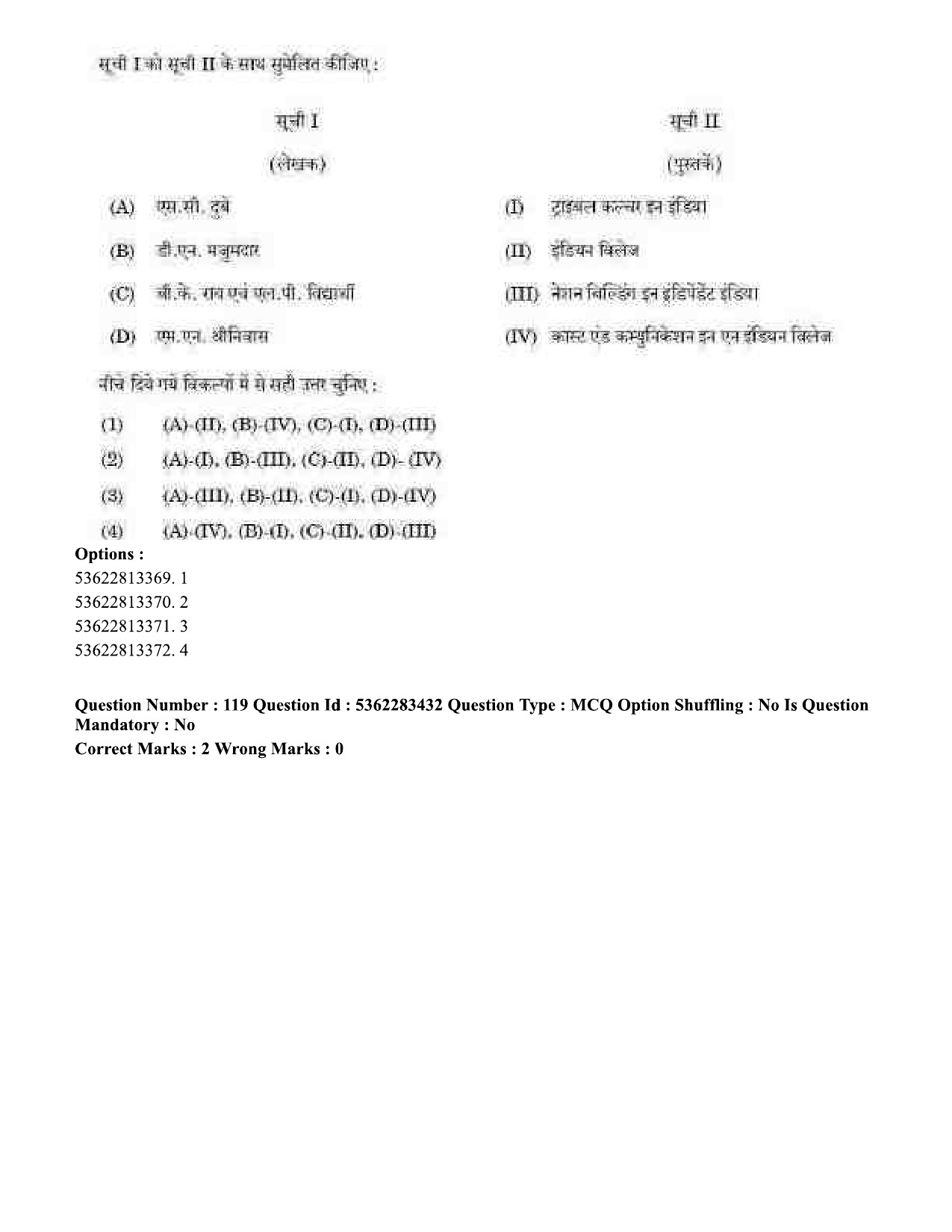 UGC NET Anthropology Question Paper September 2020 134