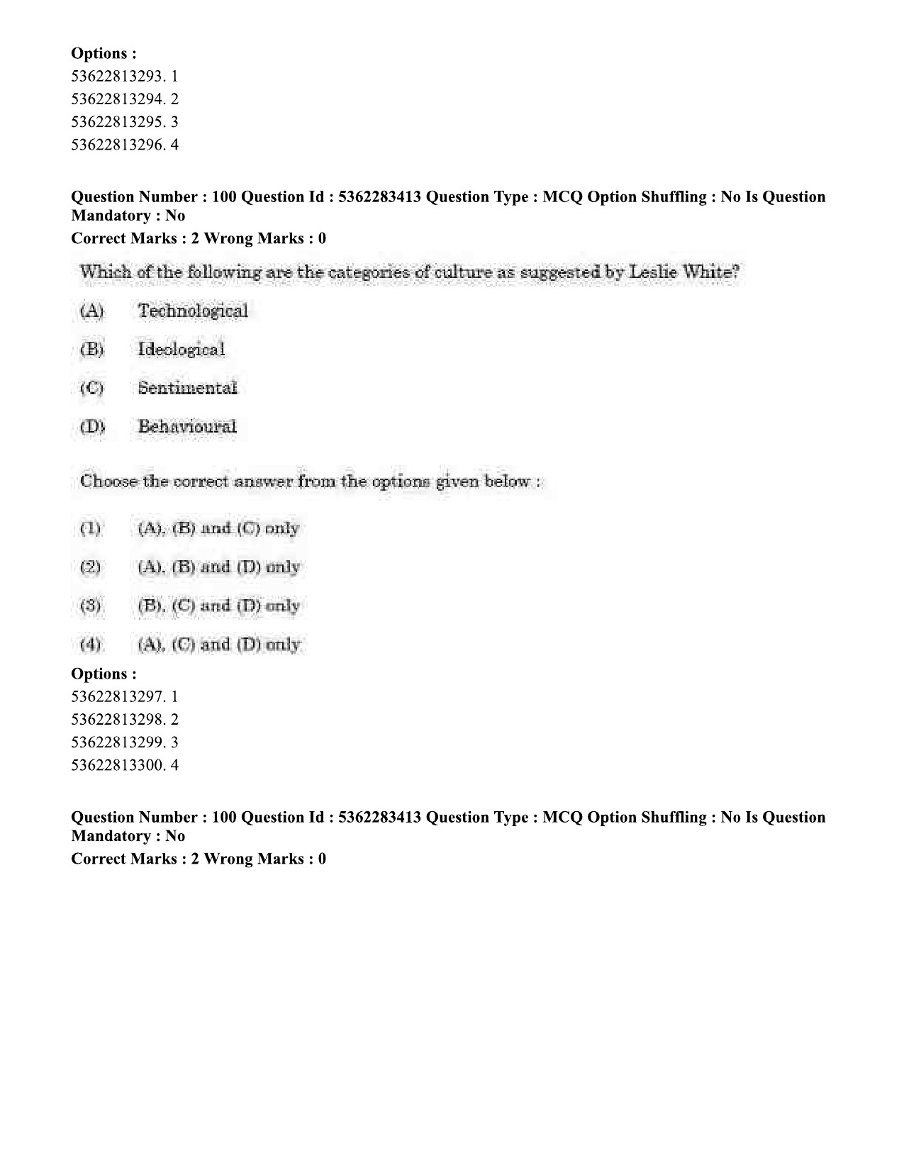 UGC NET Anthropology Question Paper September 2020 97