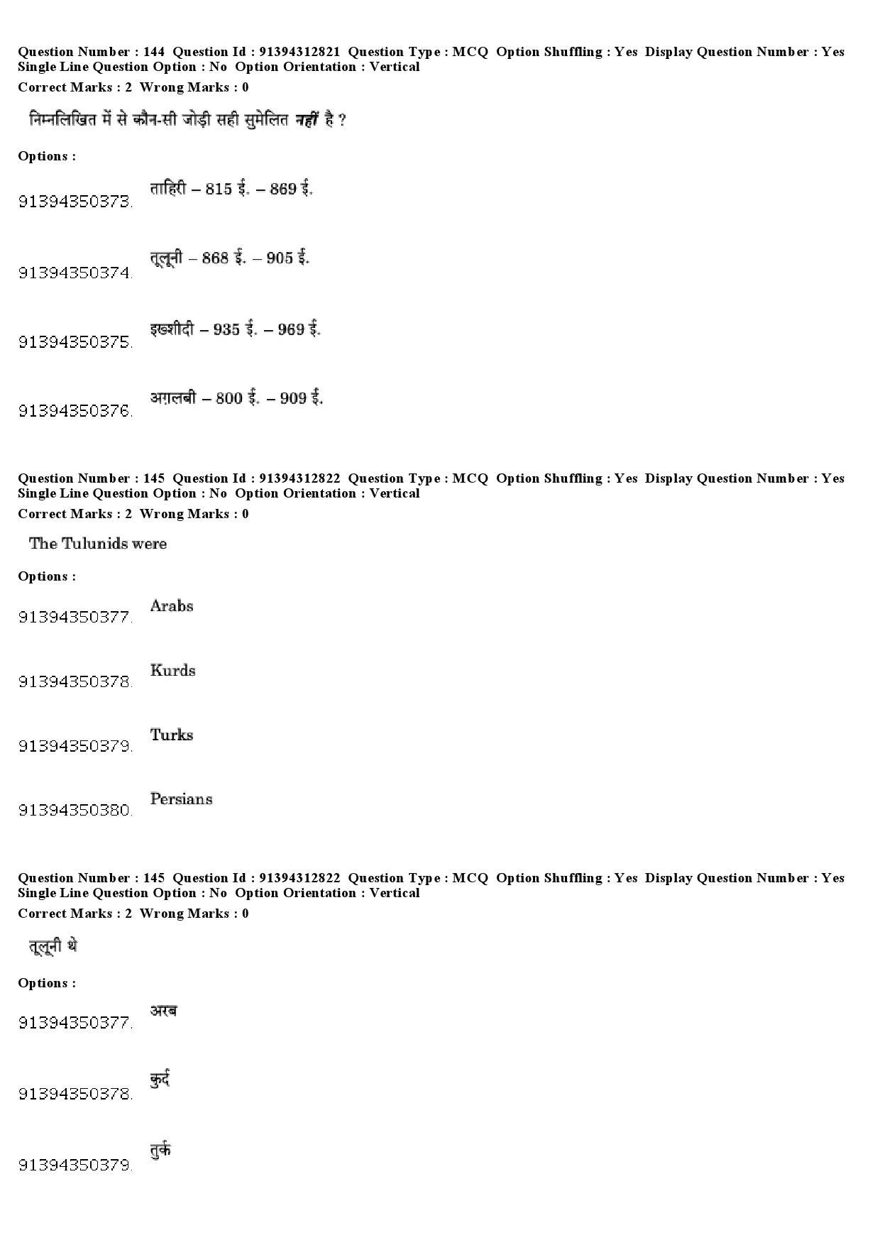 UGC NET Arab Culture and Islamic Studies Question Paper December 2018 117