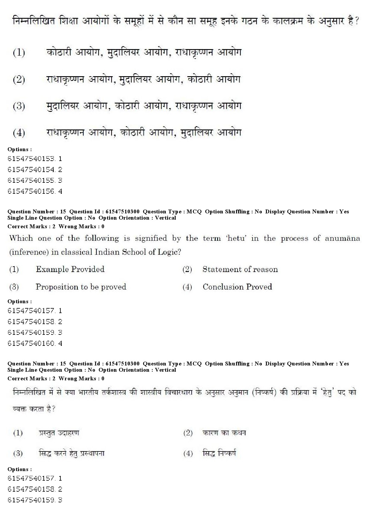 UGC NET Arab Culture and Islamic Studies Question Paper December 2019 12