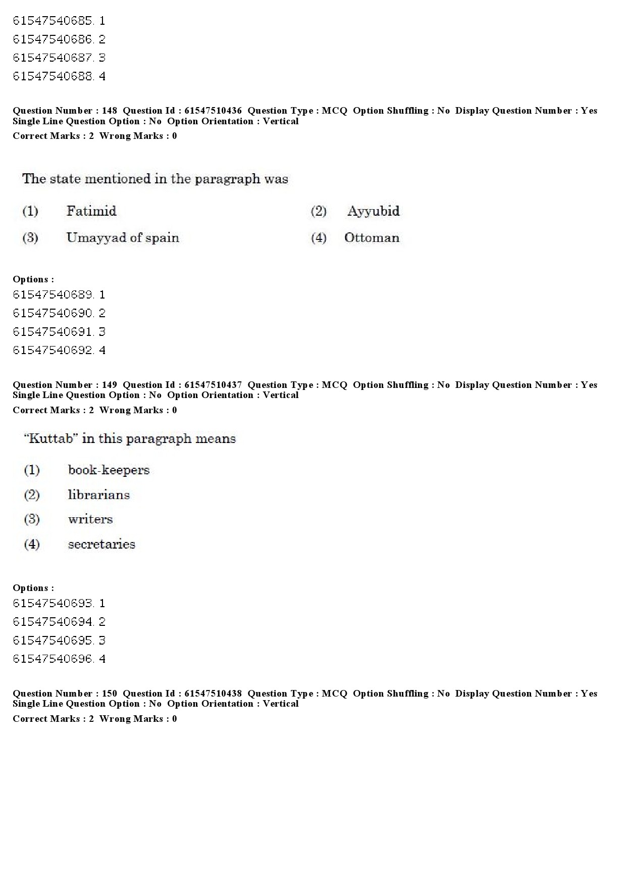 UGC NET Arab Culture and Islamic Studies Question Paper December 2019 121