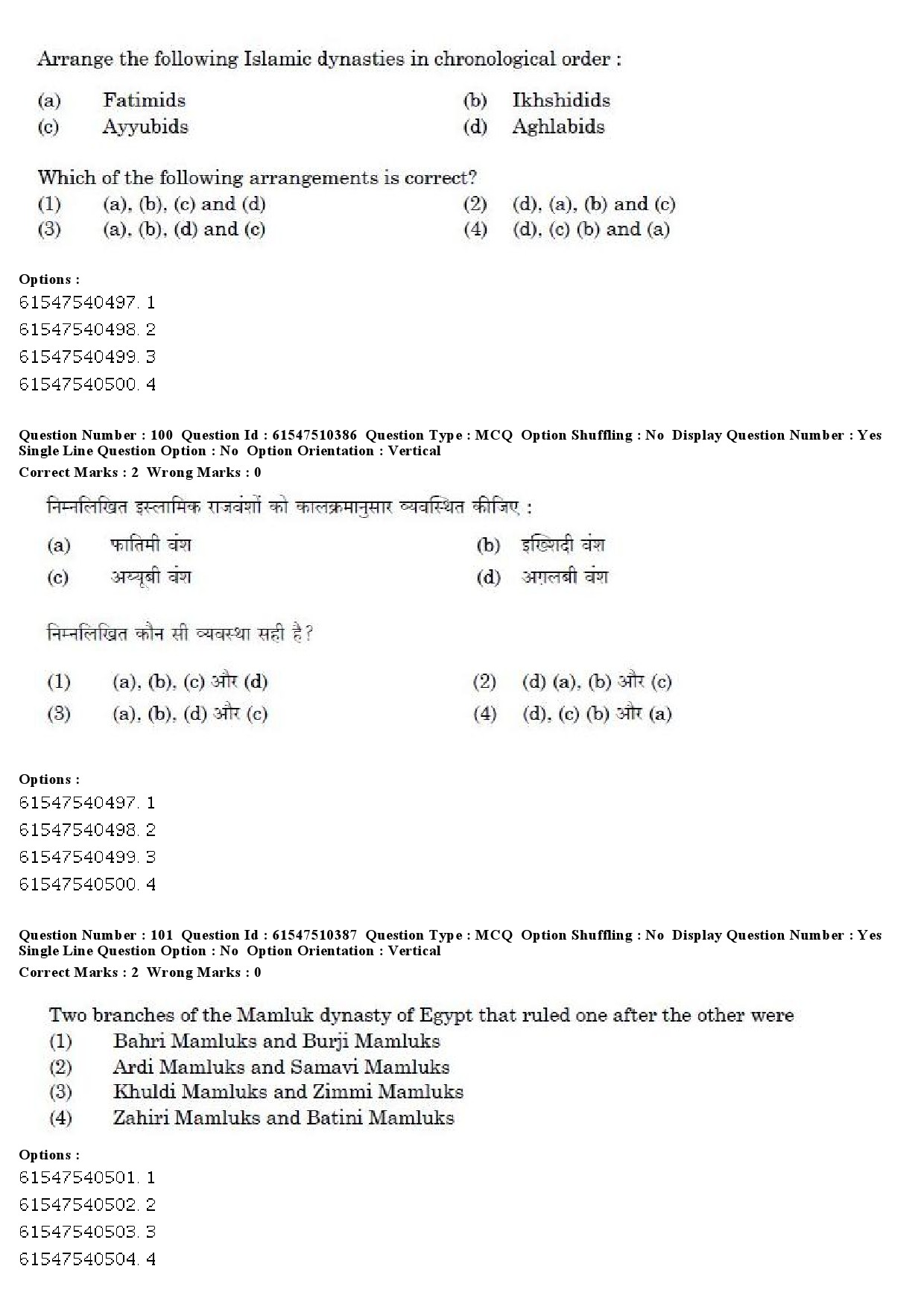 UGC NET Arab Culture and Islamic Studies Question Paper December 2019 88