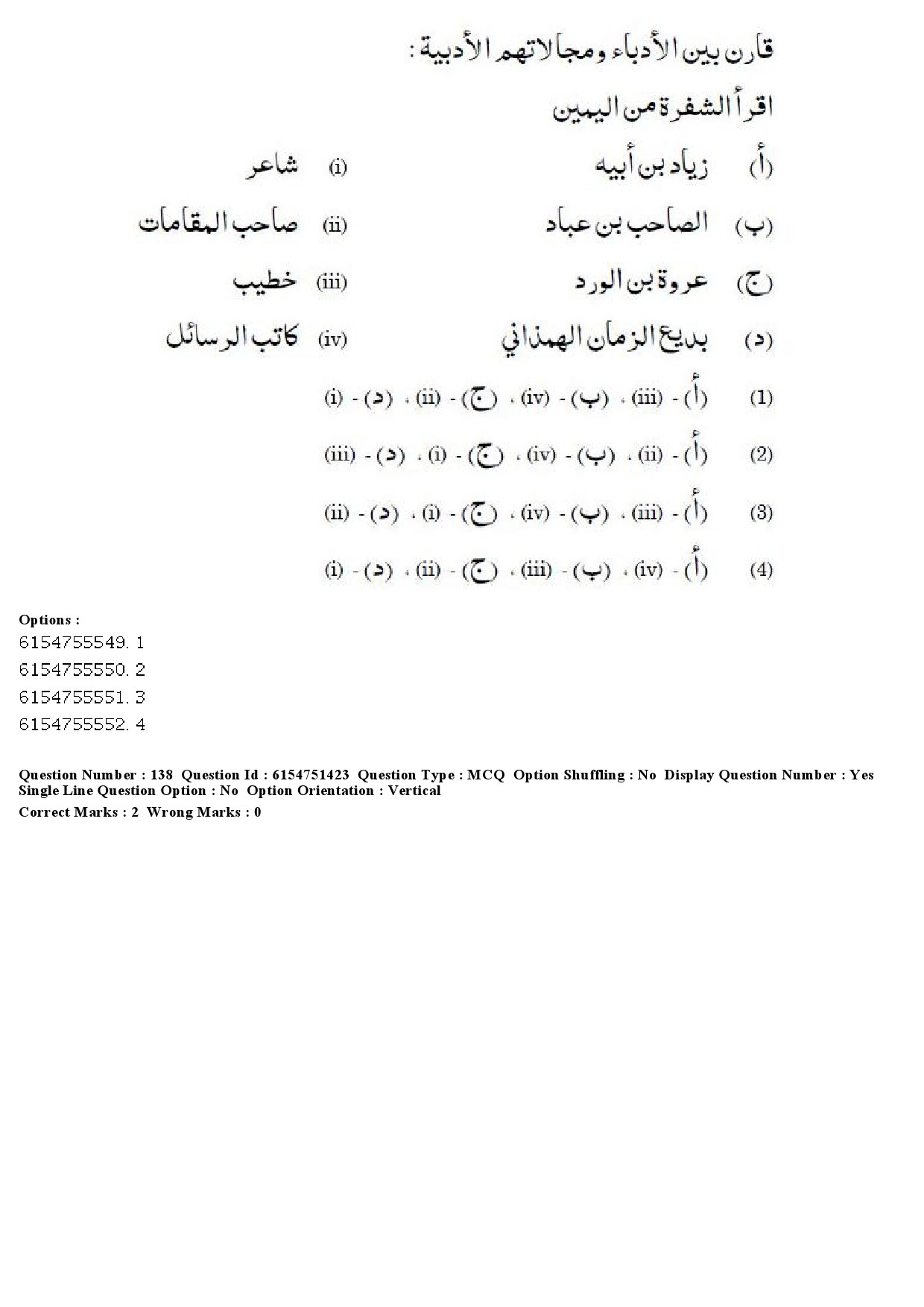 UGC NET Arabic Question Paper December 2019 123