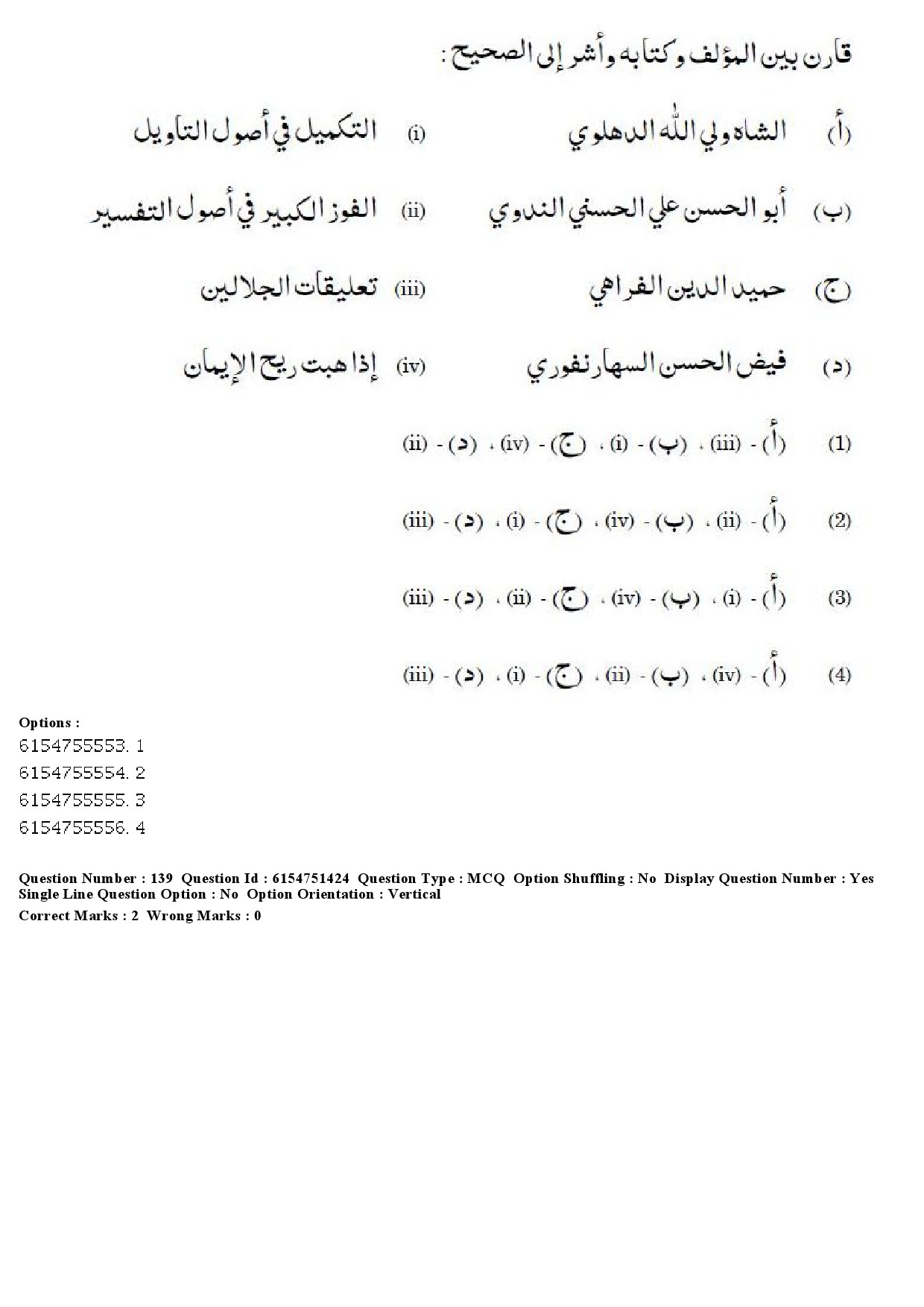 UGC NET Arabic Question Paper December 2019 125