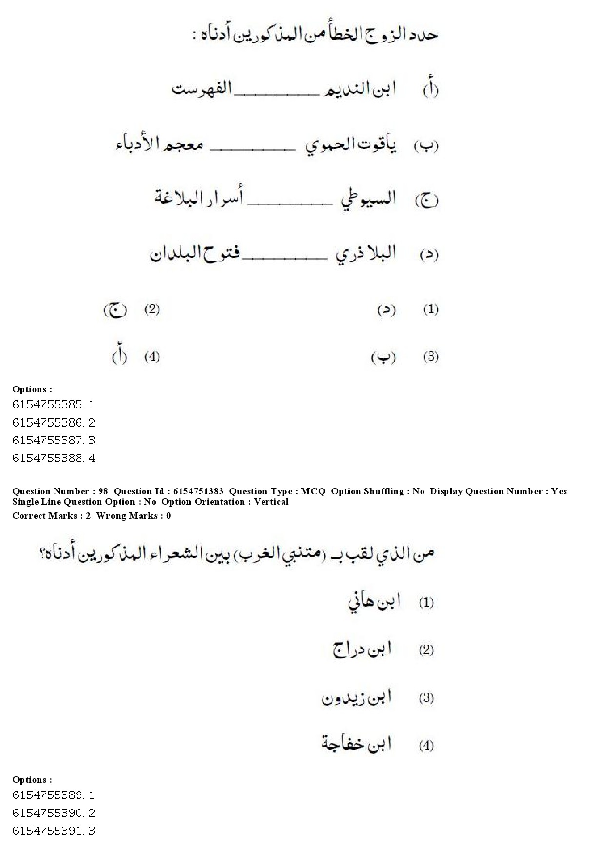 UGC NET Arabic Question Paper December 2019 84