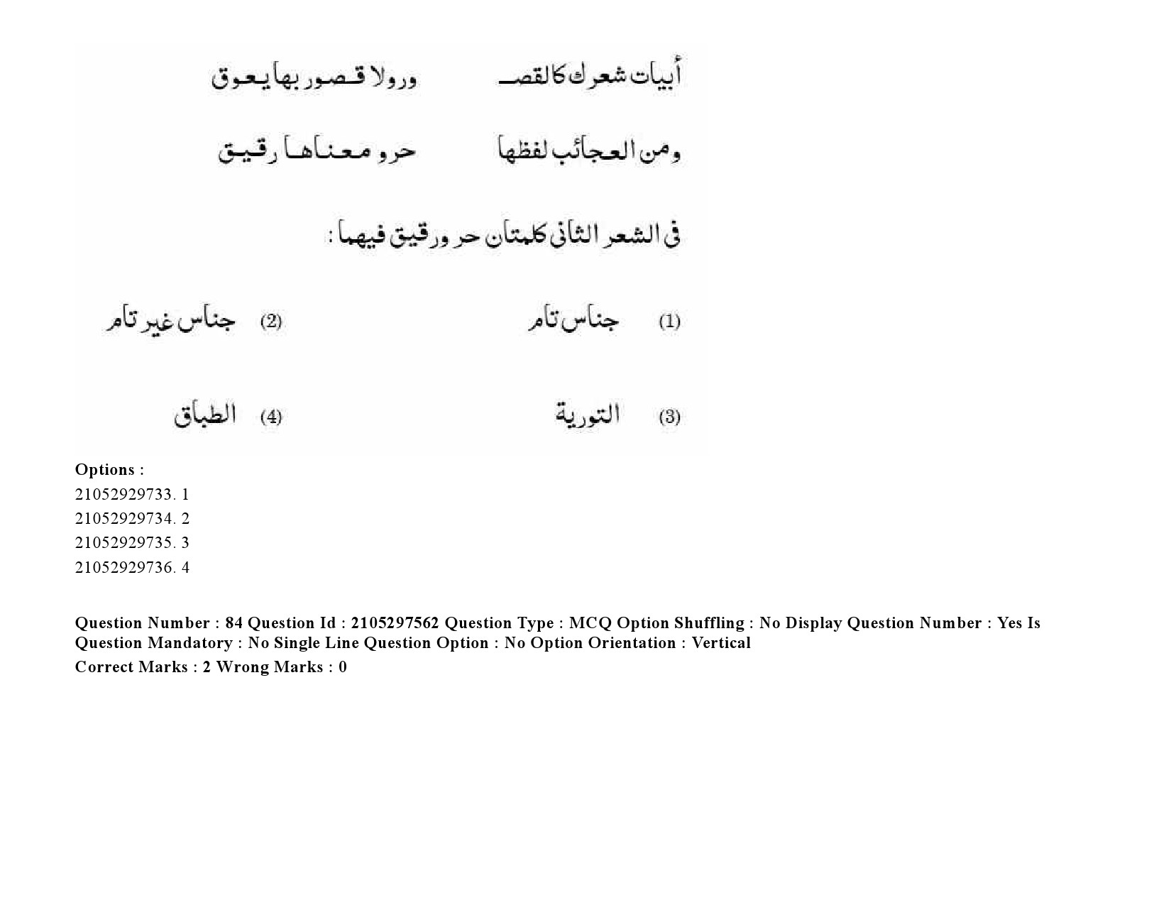 UGC NET Arabic Question Paper September 2020 116