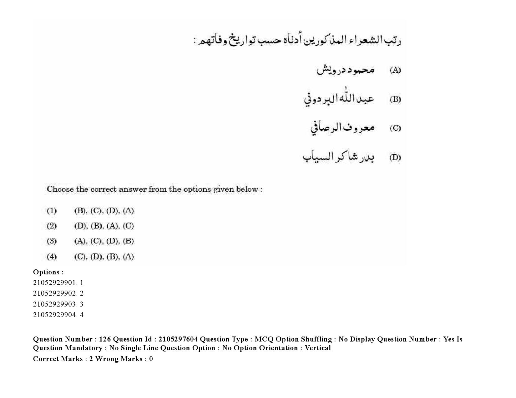 UGC NET Arabic Question Paper September 2020 177