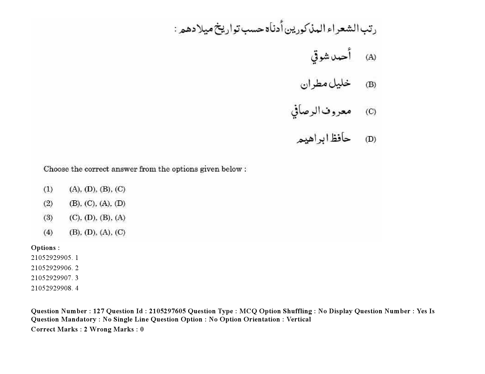 UGC NET Arabic Question Paper September 2020 179