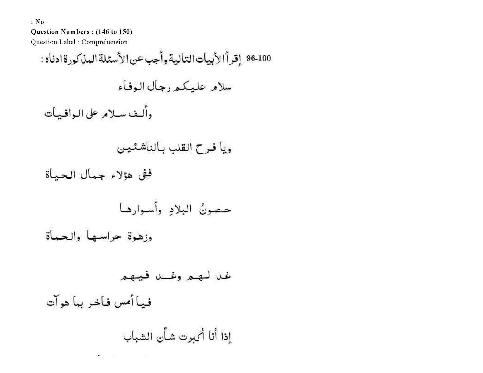 UGC NET Arabic Question Paper September 2020 220