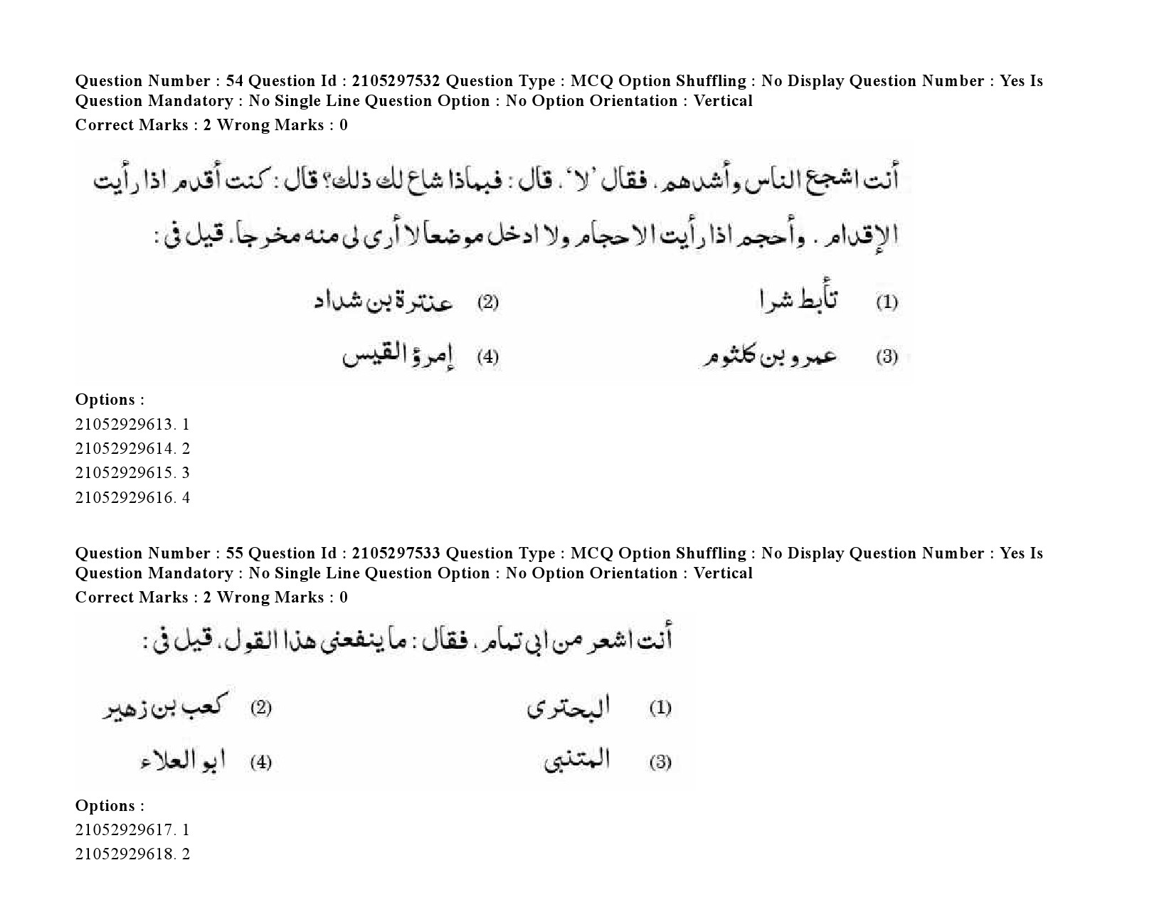 UGC NET Arabic Question Paper September 2020 81