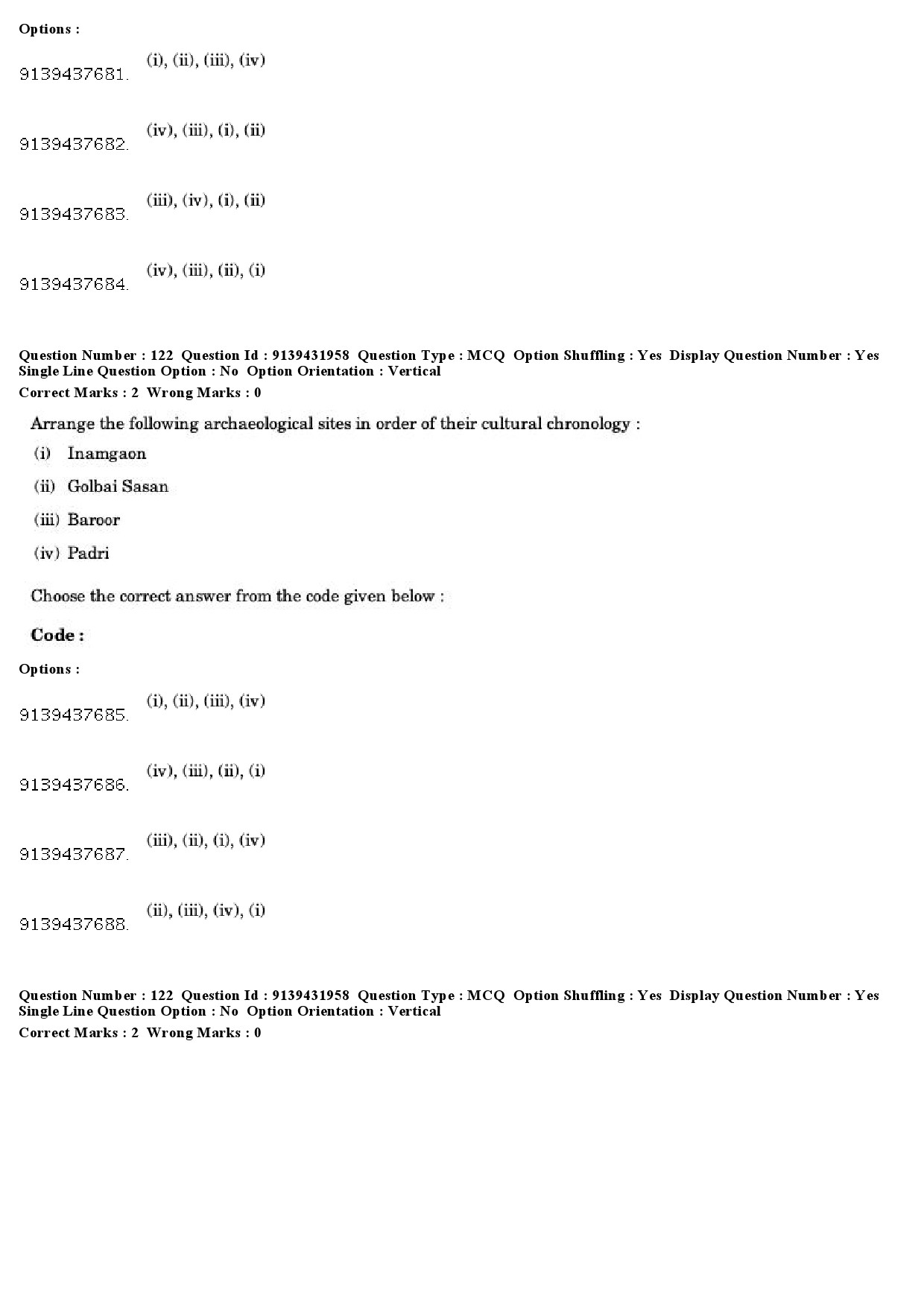 UGC NET Archaeology Question Paper December 2018 114