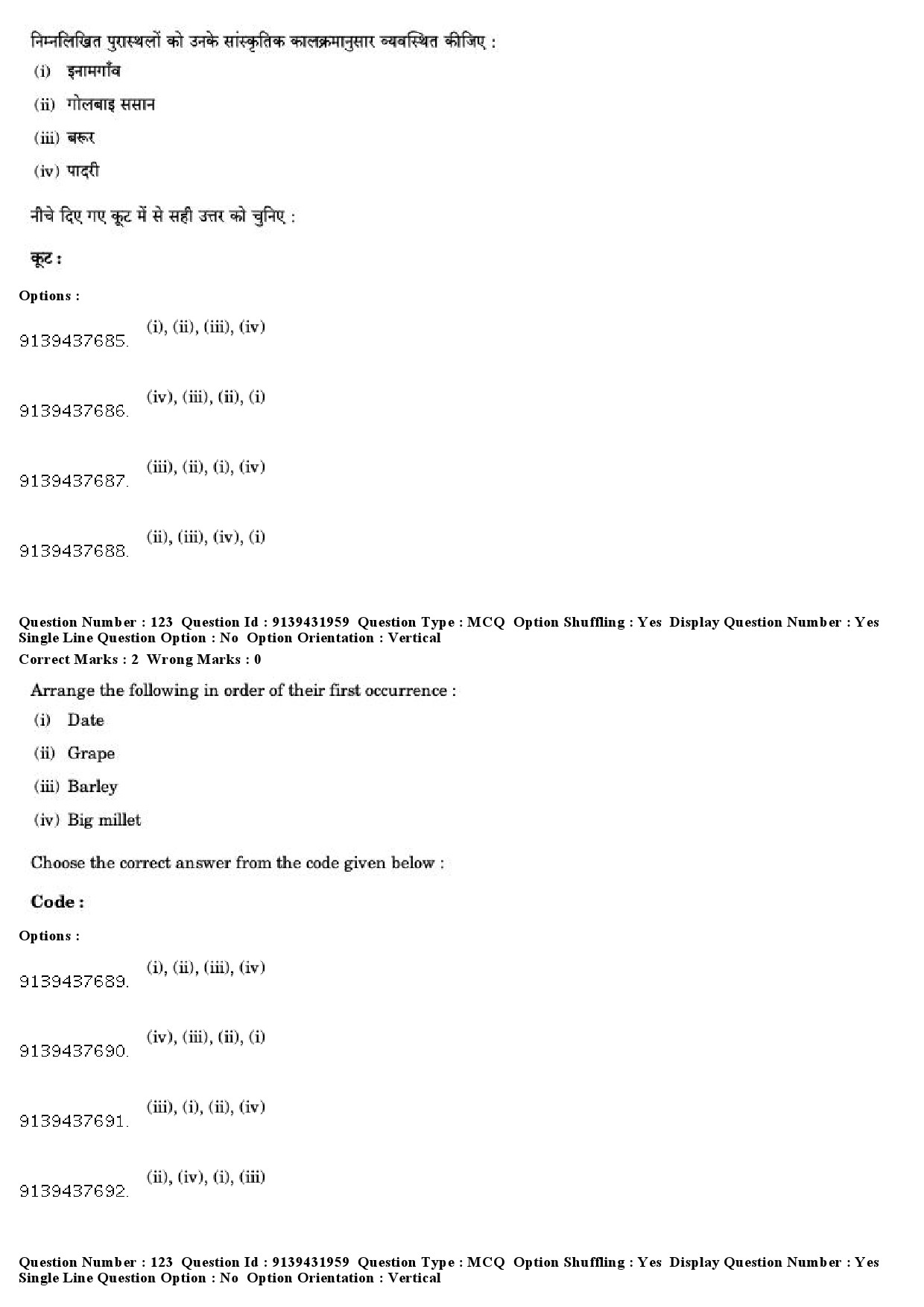 UGC NET Archaeology Question Paper December 2018 115