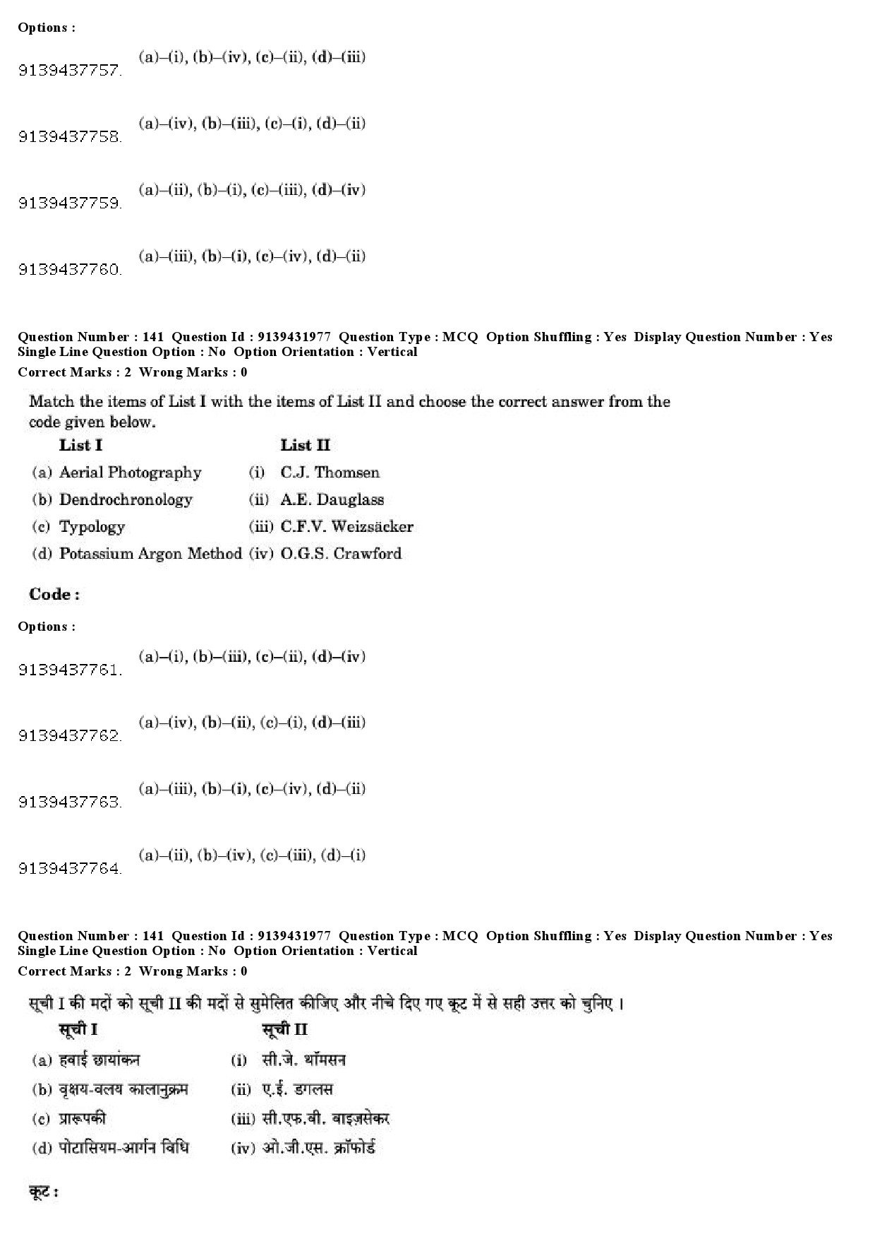 UGC NET Archaeology Question Paper December 2018 134