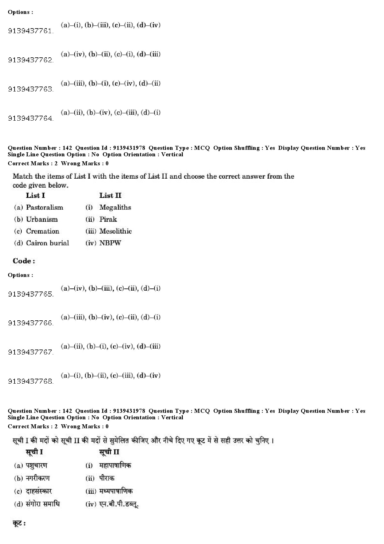 UGC NET Archaeology Question Paper December 2018 135