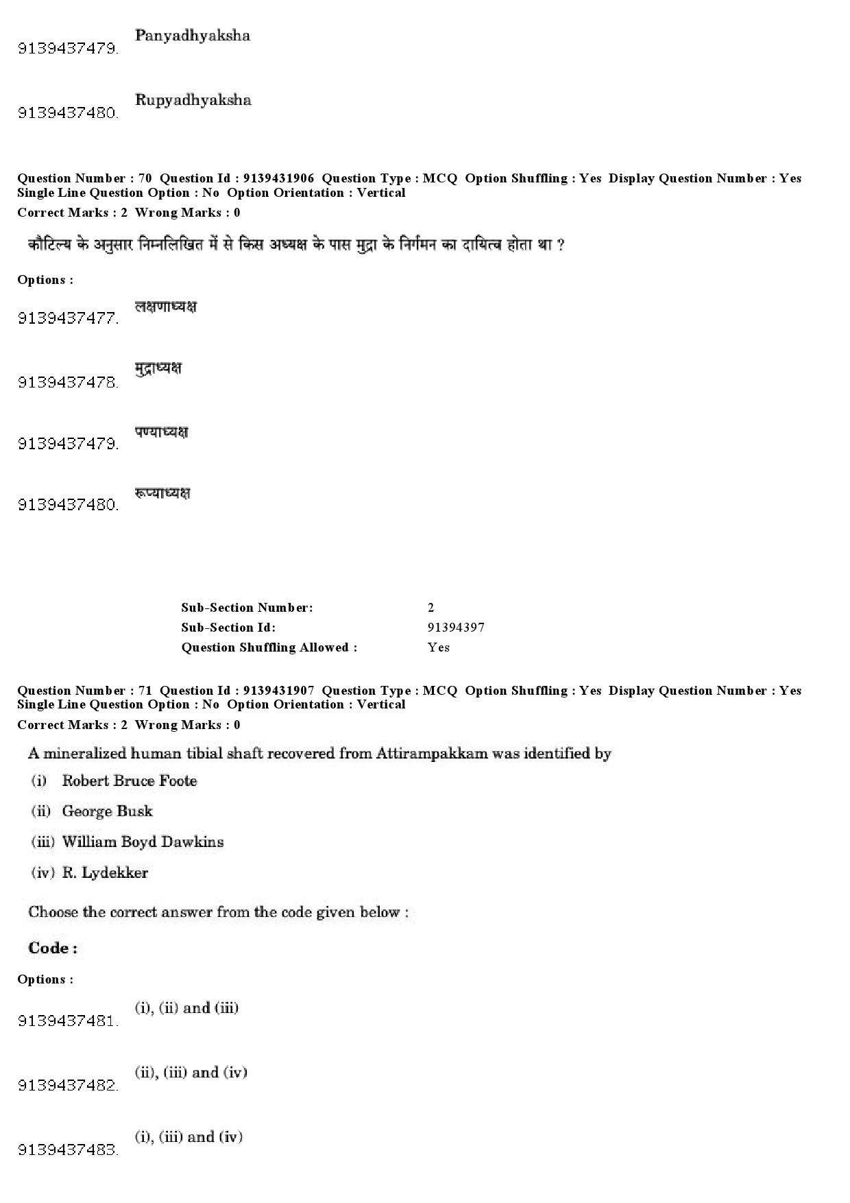 UGC NET Archaeology Question Paper December 2018 61