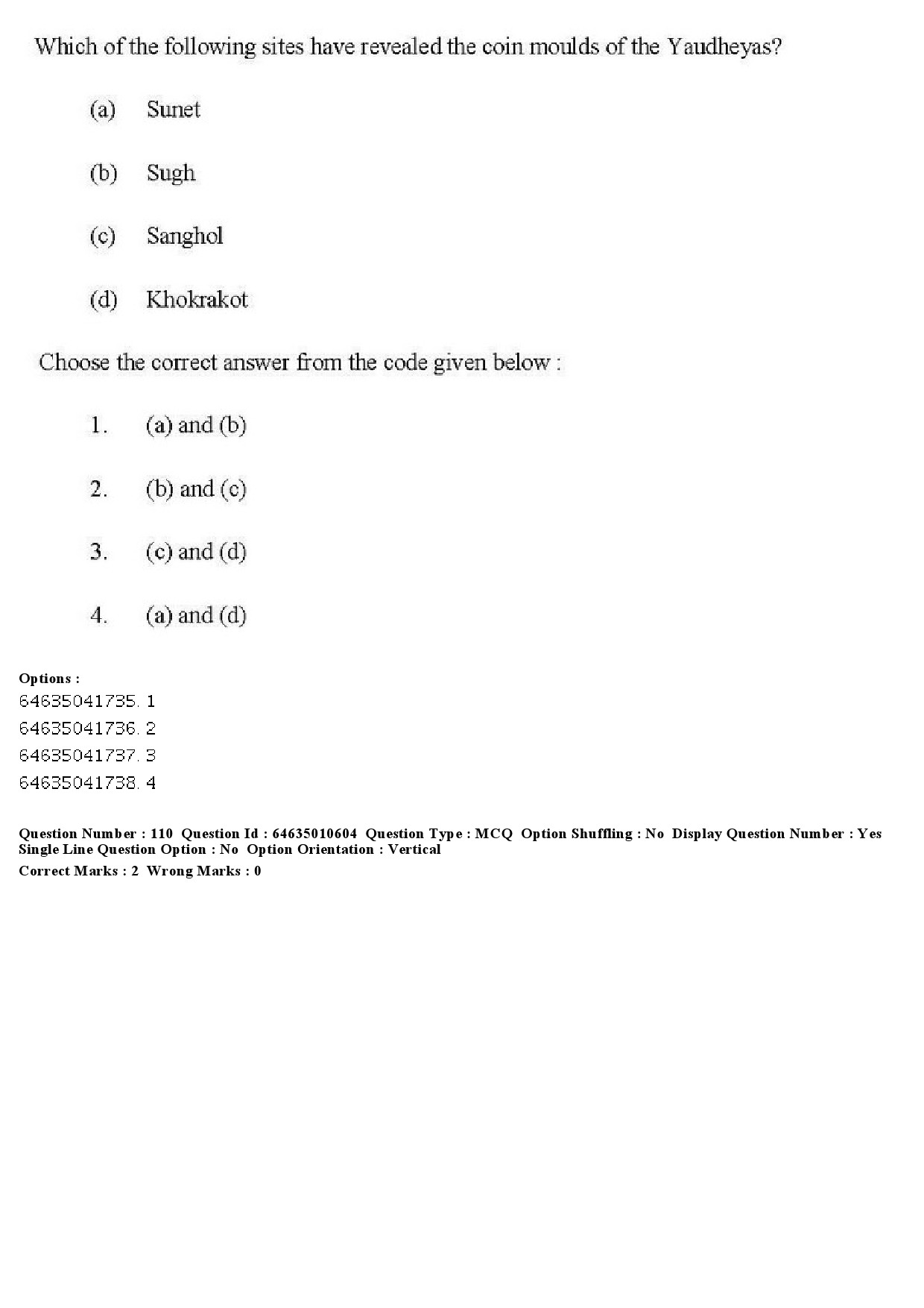 UGC NET Archaeology Question Paper June 2019 123