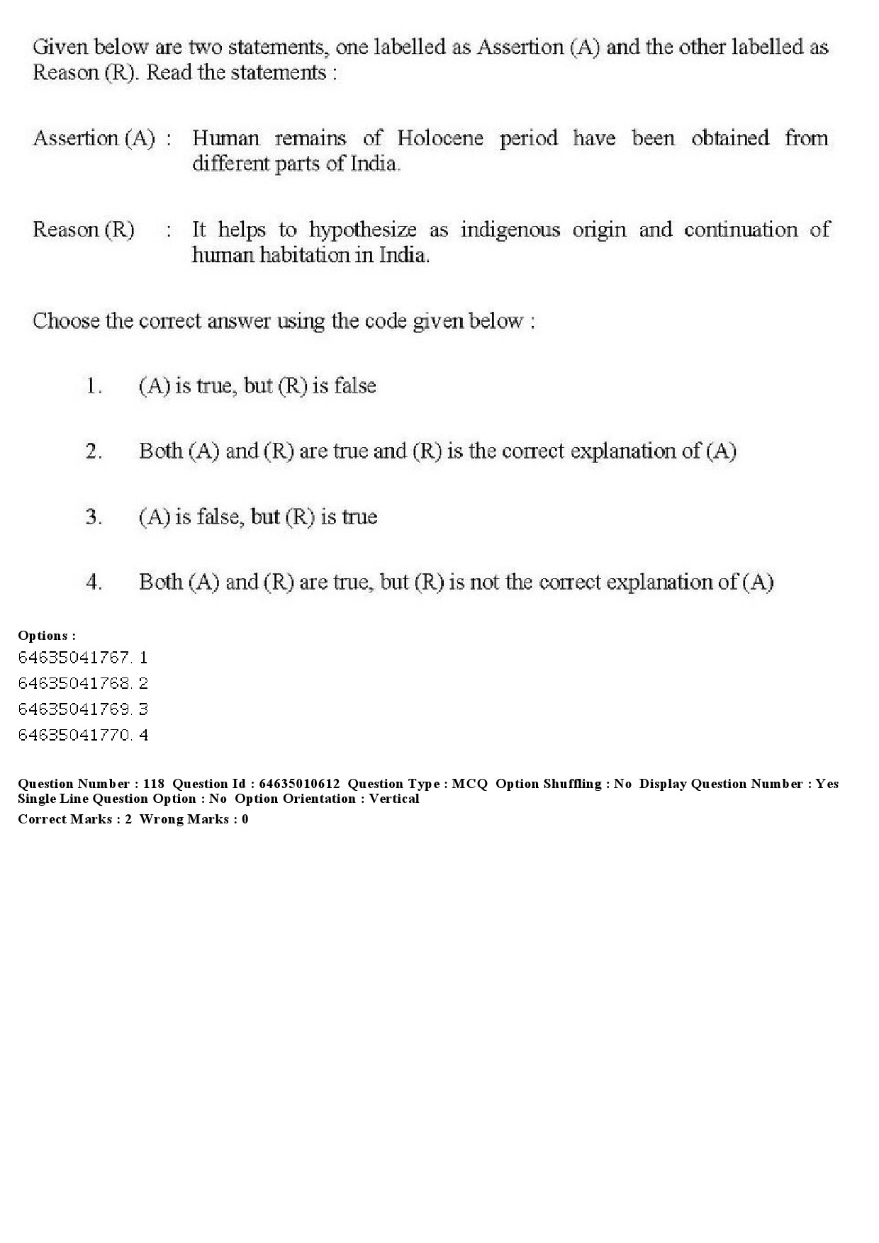 UGC NET Archaeology Question Paper June 2019 139