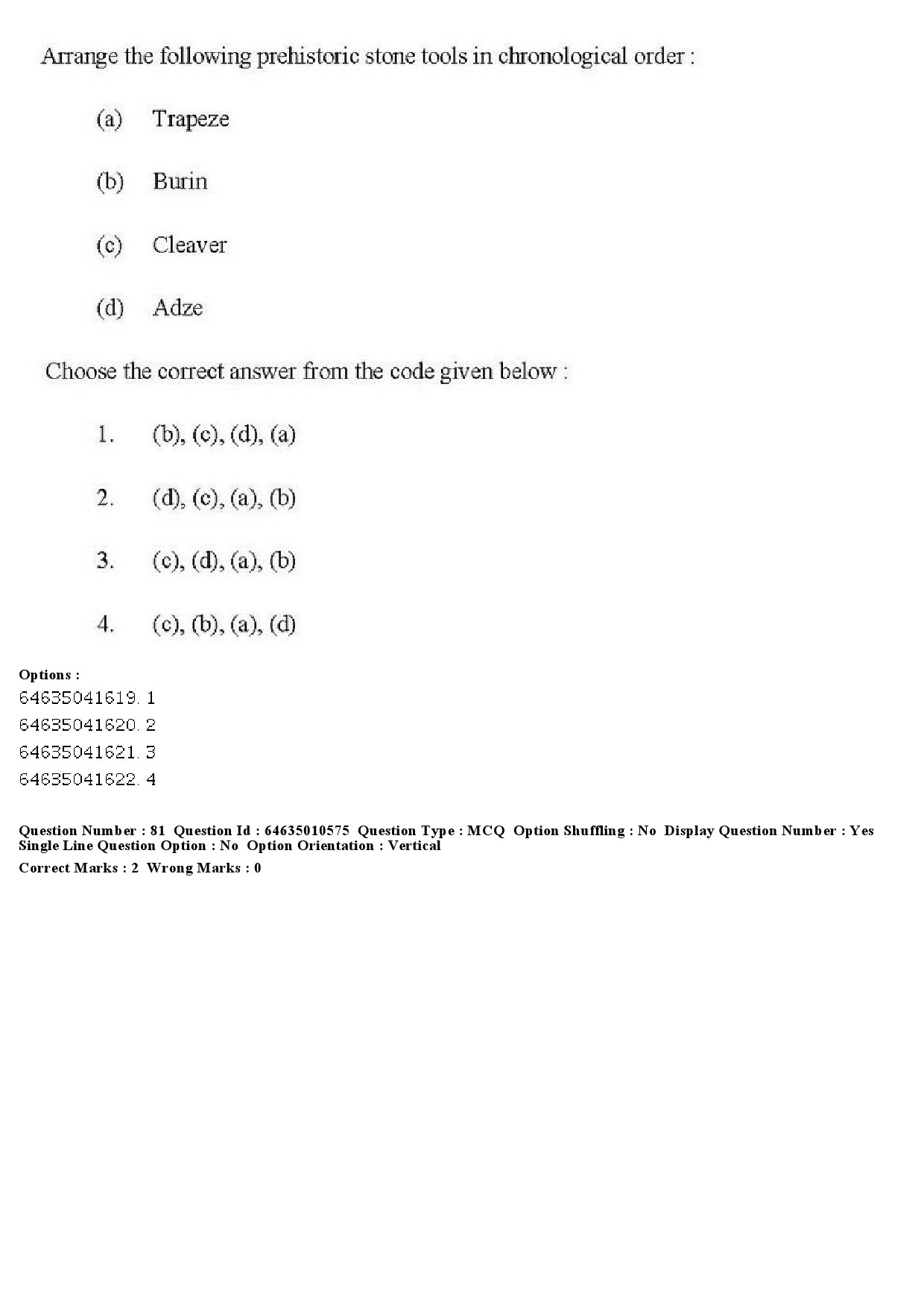 UGC NET Archaeology Question Paper June 2019 65