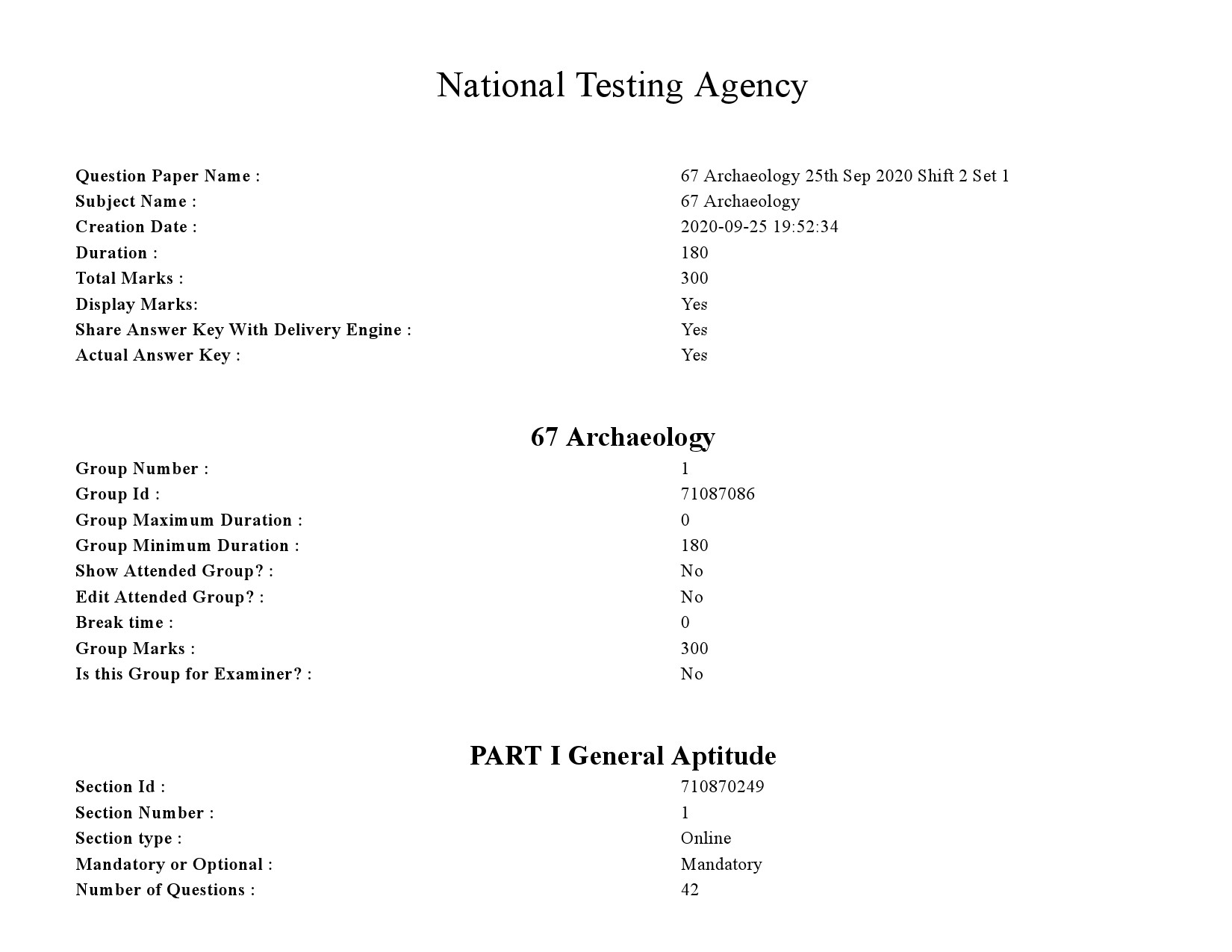 UGC NET Archaeology Question Paper September 2020 1