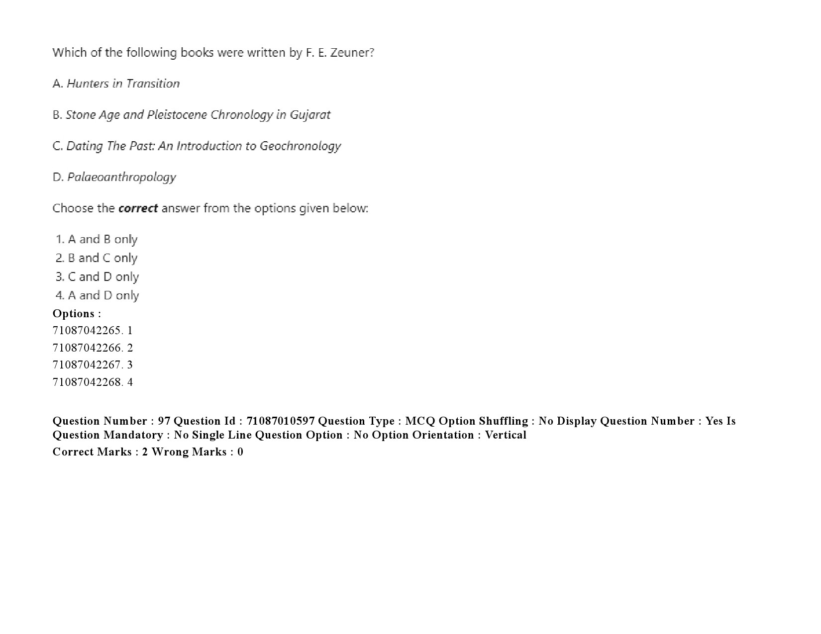 UGC NET Archaeology Question Paper September 2020 131