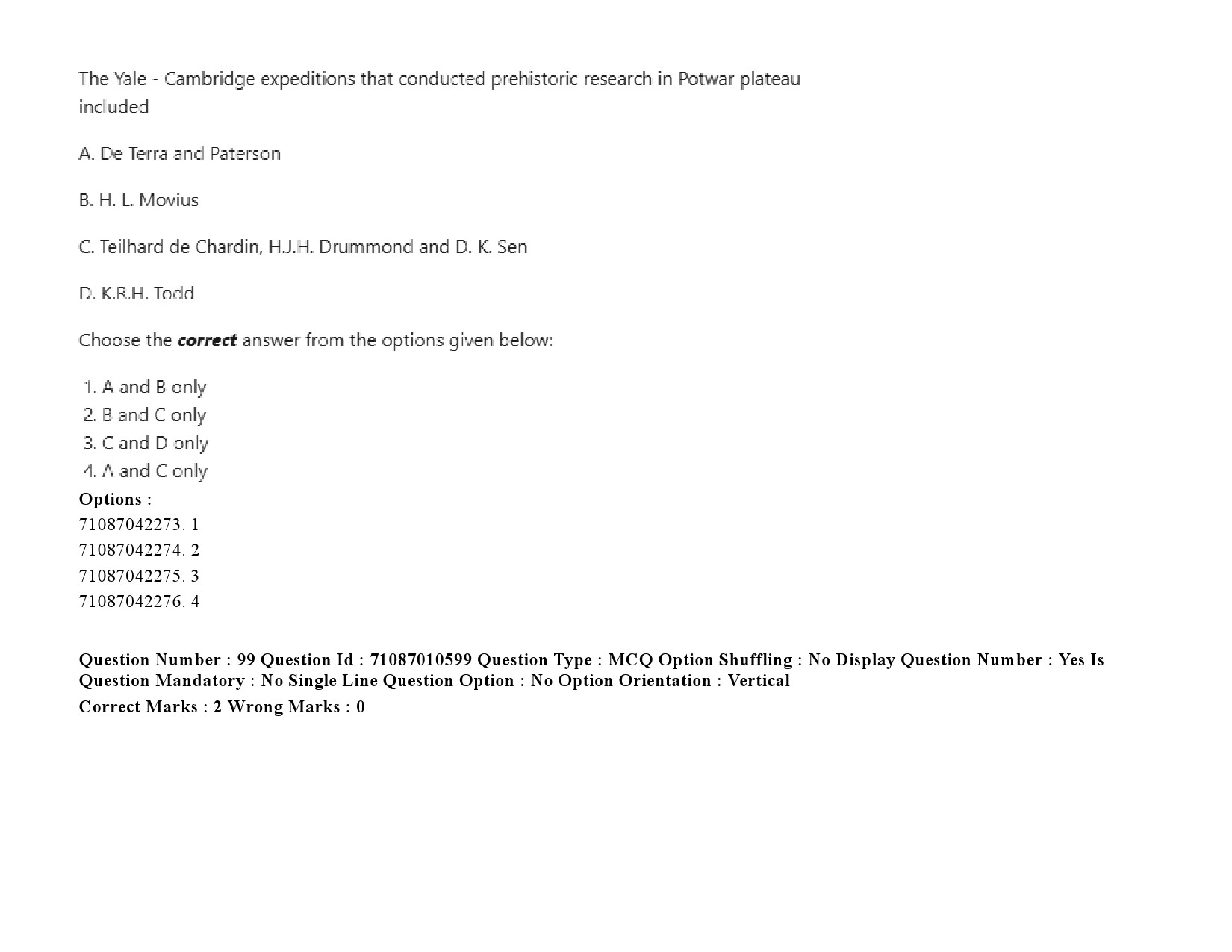 UGC NET Archaeology Question Paper September 2020 135