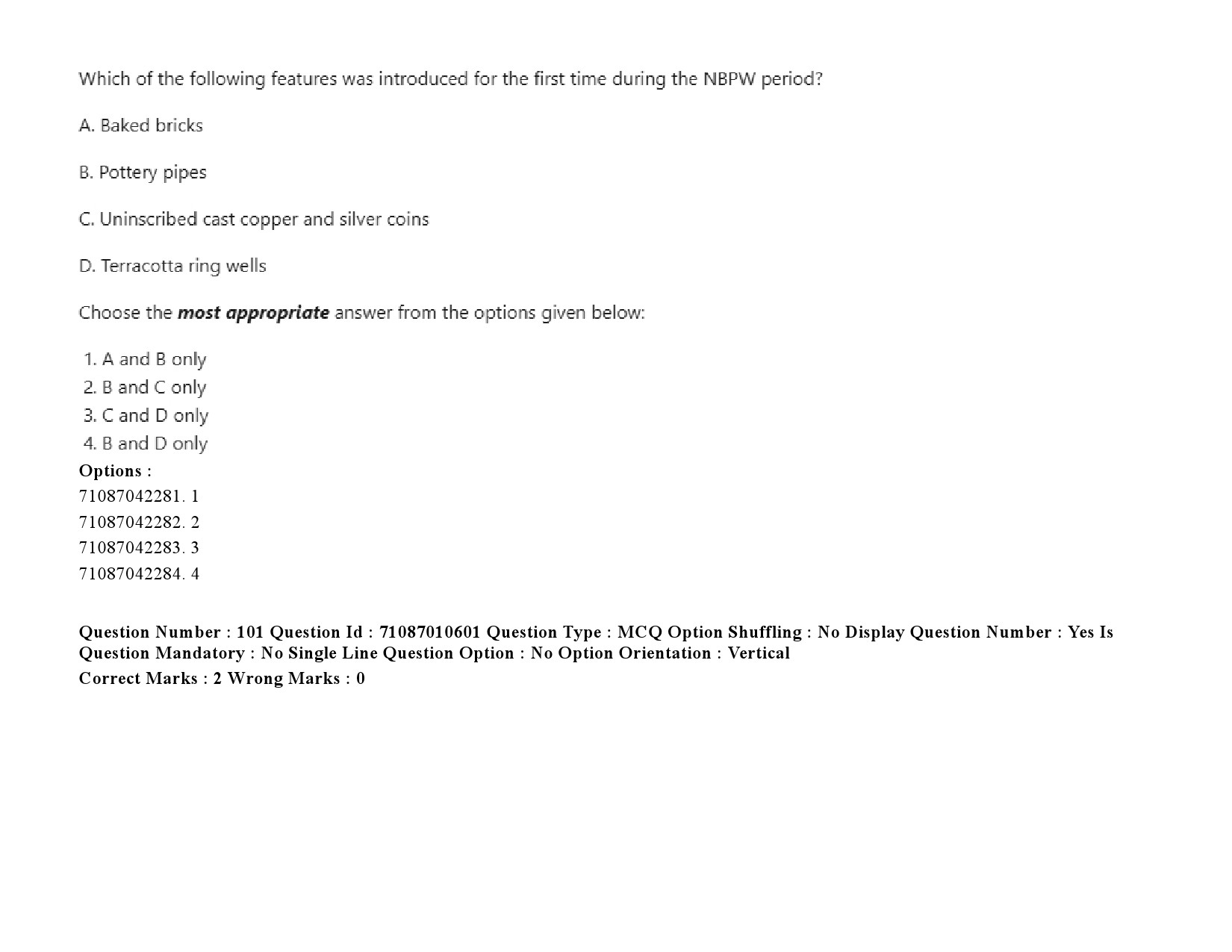 UGC NET Archaeology Question Paper September 2020 139