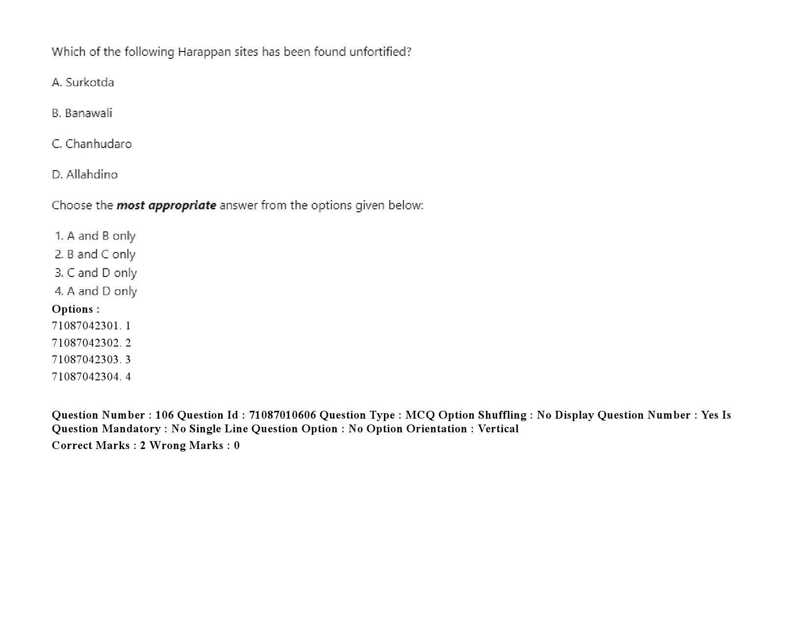 UGC NET Archaeology Question Paper September 2020 149