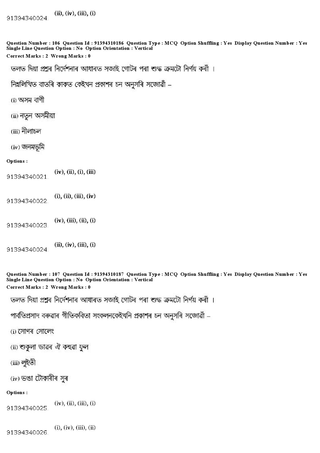 UGC NET Assamese Question Paper December 2018 101